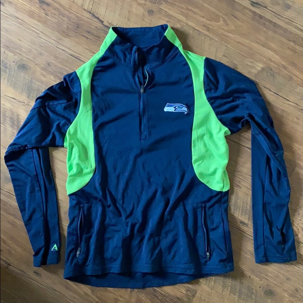 Seattle Seahawks 1/4 zip pullover sweatshirt - M